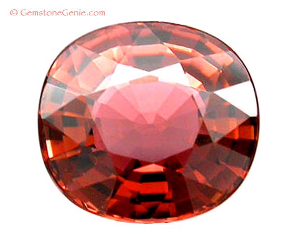 2.85 ct. Tourmaline, Flawless (IF), Orange/Pink - Padparadscha/Lotus Blossom, Oval Facet Natural Gem