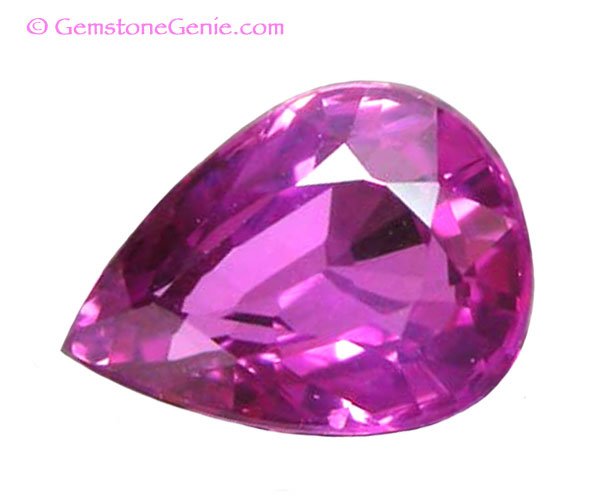 sold 1.09 ct. Sapphire, VVS, Intense Pink, Pear (Tear Drop) Faceted Natural Gemstone, Ceylon