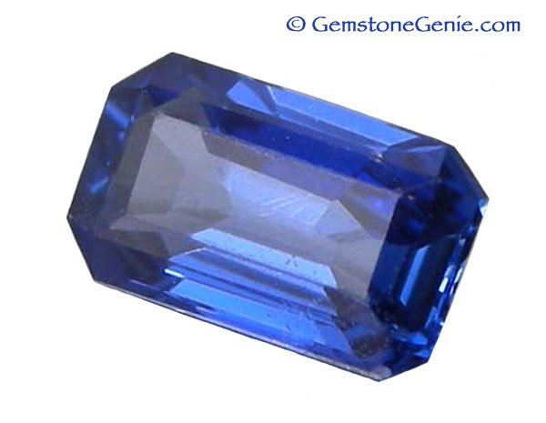 0.46 ct. Sapphire, Blue, Emerald Cut Gemstone, Ceylon