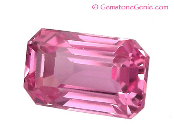 0.68 ct. Sapphire, Pink, VVS Emerald Cut Natural Gemstone, Ceylon