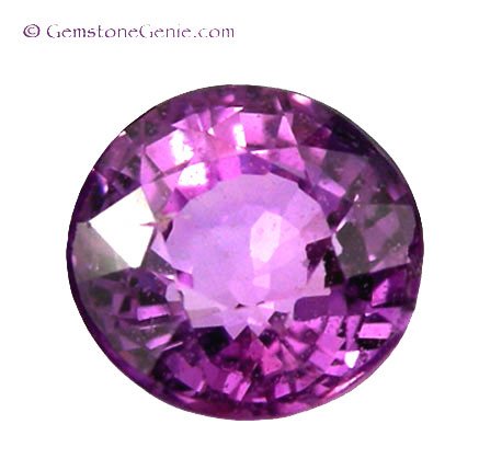 1.02 ct. Sapphire, Pink Purple, Round Faceted Natural Gemstone, Ceylon