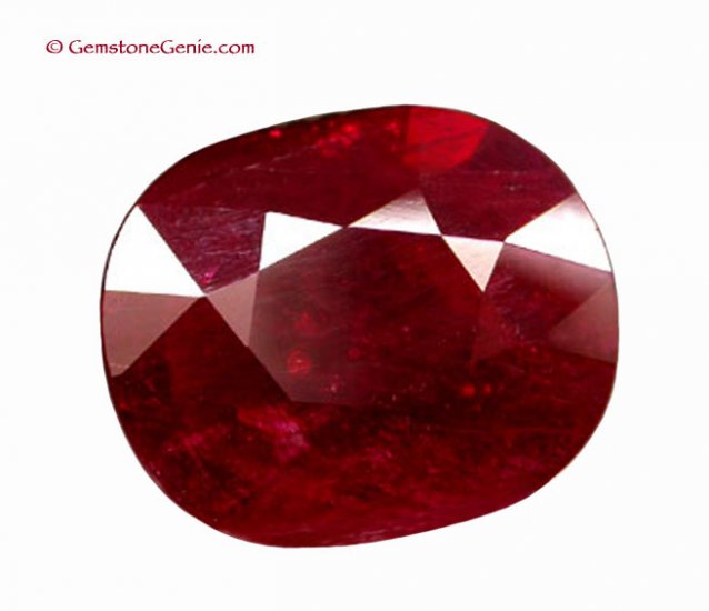 6.22 ct. Natural Ruby, Blood Red, Oval Faceted Gemstone