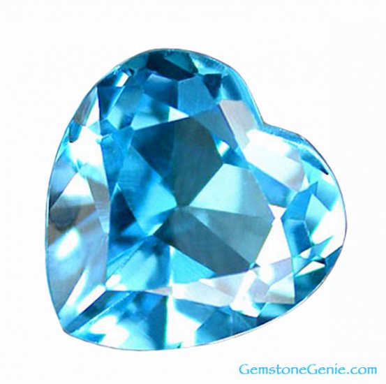 2.43 ct. Nearly Flawless (IF-VVS1) Topaz, Sky Blue, Heart Shaped Natural Gemstone