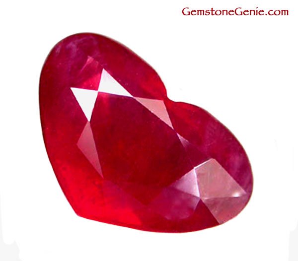 sold 2.95 ct. Ruby, Glowing Rich Red, Faceted Heart Gemstone