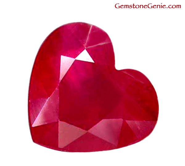 1.52 ct. Ruby, Rich Red, Heart Shaped Natural Gemstone