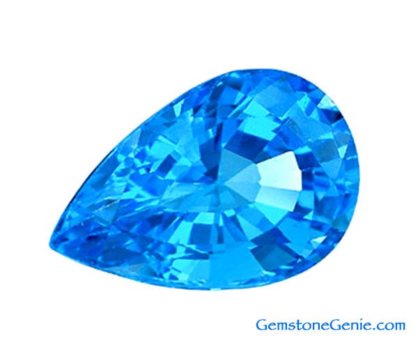 23.63 ct. Topaz, Swiss Blue, Pear Faceted, Brazilian Natural Gemstone