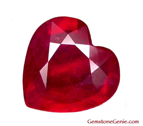 2.04 ct. Ruby, Glowing Rich Red, Heart Facet Natural Gemstone