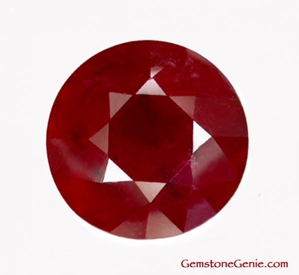 7.05 ct. Ruby, Blood Red, Round Facet, Natural Gemstone
