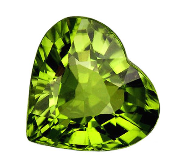 SOLD 1.26 ct. Peridot, VVS Green, Heart Shape Natural Gem