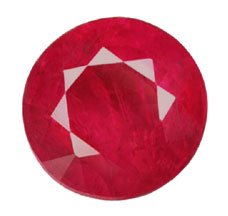 1.59 ct. Ruby, Glowing Red, Round Faceted Natural Gemstone