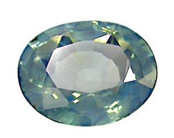 1.59 ct. Sapphire, Greenish Blue, VVS1 Oval Gem, Ceylon