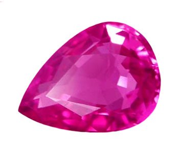 0.73 ct. Sapphire, Intense Purplish Pink, VVS Pear (Tear Drop) Faceted Natural Gemstone, Ceylon