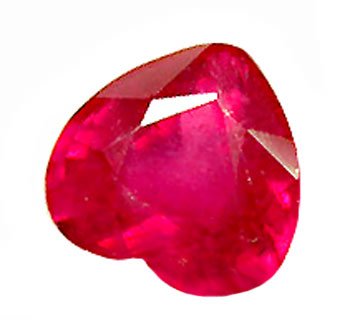 0.80 ct. Ruby, Rich Red, Heart Shaped/Faceted Natural Gemstone, Madagascar