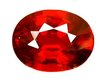 2.67 ct. Spessartite (Spessartine) Garnet, Orange Red, Oval Faceted Untreated Gemstone