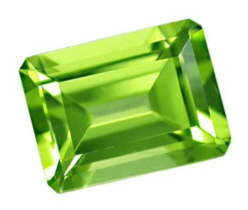 1.58 ct. Peridot, Yellow Green, IF-VVS1 Octagon Faceted Untreated Gemstone