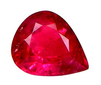 SOLD 1.18 ct. Ruby, Pinkish Red, Pear (Tear Drop) Faceted Natural Gemstone
