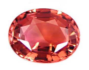 1.37 ct. Tourmaline, Pink Orange Padparadscha (Lotus Blossom), VVS Oval Faceted Gemstone