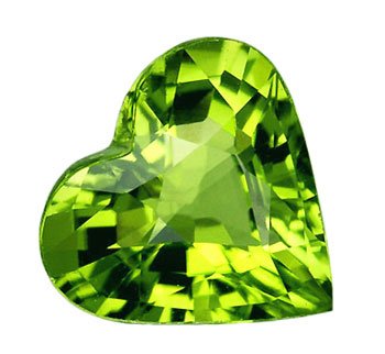 SOLD 1.21 ct. Peridot, Green , VVS Heart Shape Faceted Unheated Natural Gemstone