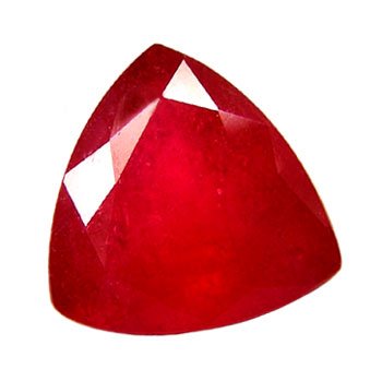 2.21 ct. Ruby, Rich Glowing Red, Trilliant / Trillion Faceted Natural Gemstone