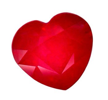 SOLD ? 3.09 ct. Ruby, Rich Glowing Red, Heart Shaped/Faceted Natural Gemstone