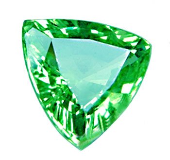 1.27 ct. Tsavorite Garnet, Neon Green, Trilliant/Trillion Faceted Untreated Natural Gemstone