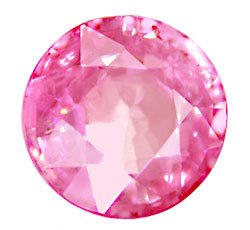 0.81 ct. Sapphire, Pink, VS Round Faceted Gemstone, Ceylon