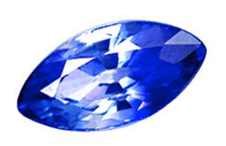 0.67 ct. Sapphire, Blue/White Bi-Color, IF-VVS Marquise Ceylon