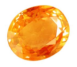 SOLD 0.80 ct. Sapphire, Orange VVS Oval Facet Natural Gem, Africa