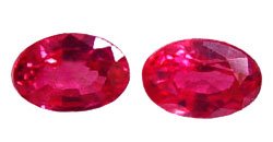 1.06 ct. Spinel, Padparadscha (Lotus Blossom) Red VVS Oval Burma, 1 Pair