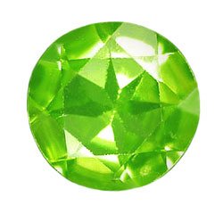 1.08 ct. Peridot, Green, VVS Round Rose Cut Natural Gem