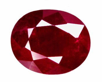 0.96 ct. Ruby, Pigeon Blood Red, Oval Faceted Natural Gemstone