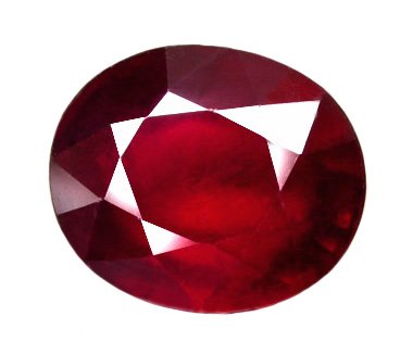 1.03 ct. Ruby, Pigeon Blood Red, Oval Facet Natural Gemstone