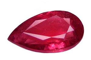 sold 2.43 ct. Ruby, Slightly Pinkish Red, Pear (Tear Drop) Faceted Natural Gemstone
