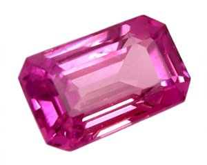 1.21 ct. Sapphire, Rich Royal Pink, Emerald Faceted Natural Gemstone