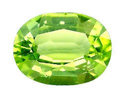 1.11 ct. Peridot, Green, VVS1 Oval Faceted Natural Gem, Burma