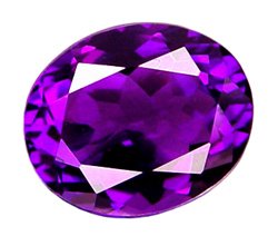 sold 2.95 ct. Amethyst, Rich Purple, VVS1 Oval Faceted Natural Gemstone