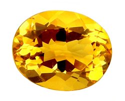 2.60 ct. Citrine, Golden Yellow, VVS1 Oval Faceted Gemstone, Brazil