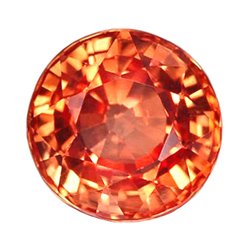 0.50 ct. Sapphire, Padparadscha Orange (Lotus Blossom), IF Round Faceted Gem