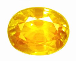 0.73 ct. Sapphire, Golden Yellow IF-VVS Oval Gem Ceylon