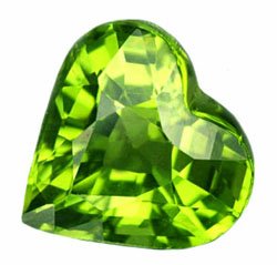 SOLD ? 1.74 ct. Peridot, VVS1 Green, Heart Shape Natural Gem