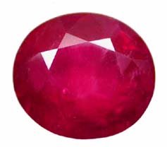 1.91 ct. Ruby, Pinkish Red, Oval Faceted Natural Gemstone