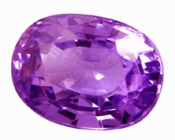 1.17 ct. Sapphire, VVS, Purple/Violet Oval Faceted Natural Gemstone, Ceylon