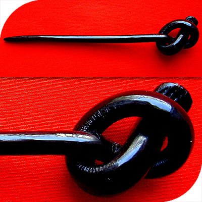 QueCraft Hair Stick / Pin BUFFALO HORN - Hand Carved