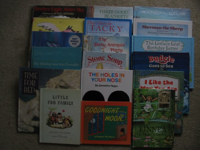 Lot of 18 Hardcover Books Goodnight Moon - Rainbow Fish Children's Picture Books
