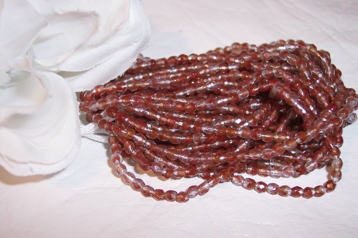 Czech Fire Polished SUNSET 3mm Beads q.50