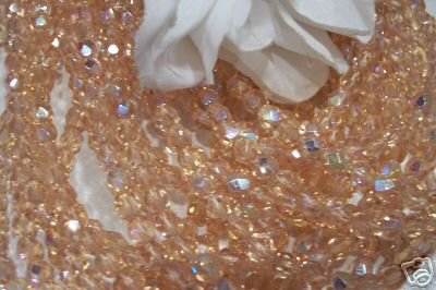 Lt ROSE AB Czech Fire Polished 4mm Beads q.50