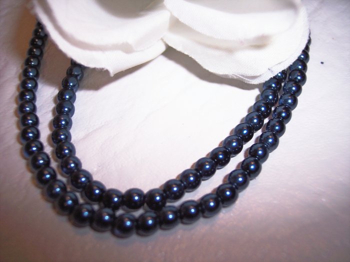 DARK BLUE 4mm Round Czech Glass Druk Beads 100