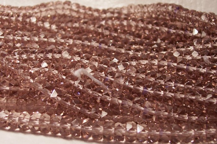 Lt. AMETHYST Czech Fire Polish Faceted Rondells 6/3mm q.25