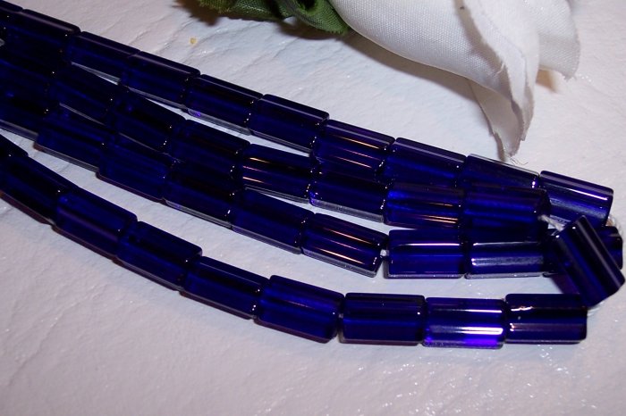 ATLAS 5-sided glass bead COBALT BLUE