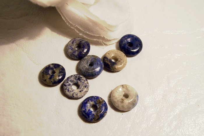 LAPIS LAZULI Donut 10mm Bead 4pack